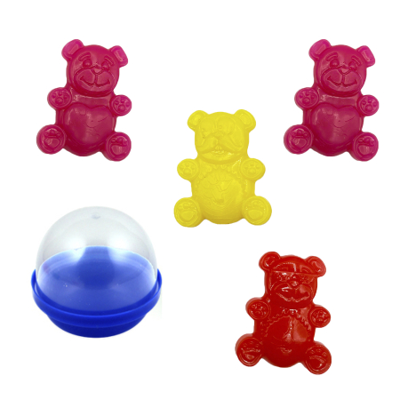 Игрушки в капсулах 45 мм Желейный медведь Валера 100 шт/уп (А)