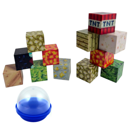 Игрушки в капсулах 45 мм Кубик Магнит 100 шт/уп