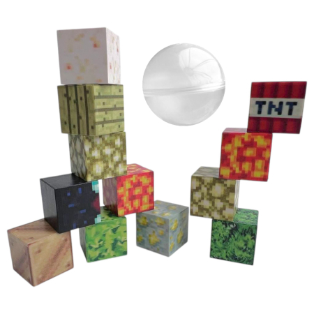 Игрушки в капсулах 48 мм Магнитный кубик, 100 шт/уп 