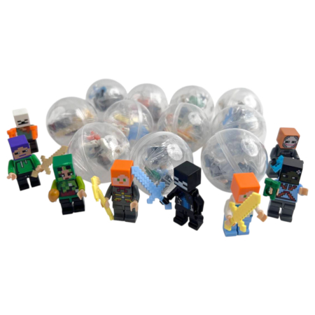 Игрушки в капсулах 48 мм Человечки-строители, 100 шт/уп