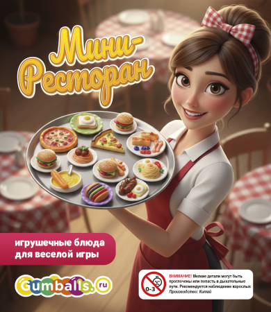 Дисплей для витрины ТА Small микс игрушки "Мини-ресторан"