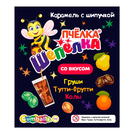 Дисплей для витрины ТА Small Карамель "Пчелка-шепёлка" (с кислой начинкой)