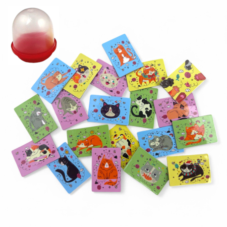 Игрушки в капсулах 28 мм Магниты Котики 250 шт/уп