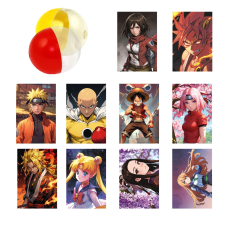 Игрушки в капсулах 34х30 мм Магниты Аниме 250 шт/уп