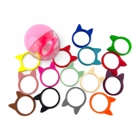 Игрушки в капсулах 34х30 мм  Колечки с ушками  250 шт/уп