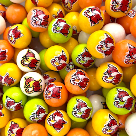 RUSGUM Котики с рисунком 24 мм. 7*180 штук