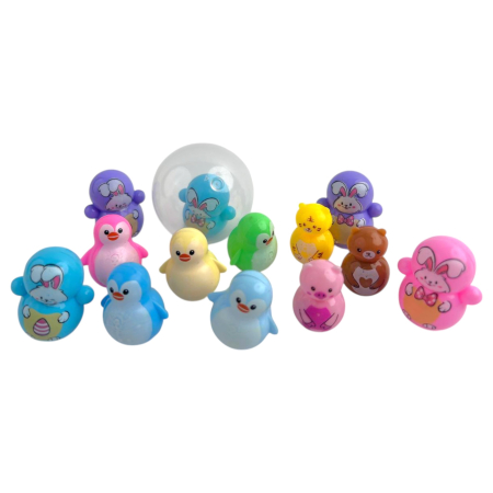 Игрушки в капсулах 48 мм Неваляшки Звери 100 шт/уп