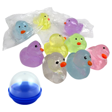 Игрушки в капсулах 45 мм Сквиш уточки 100 шт/уп 