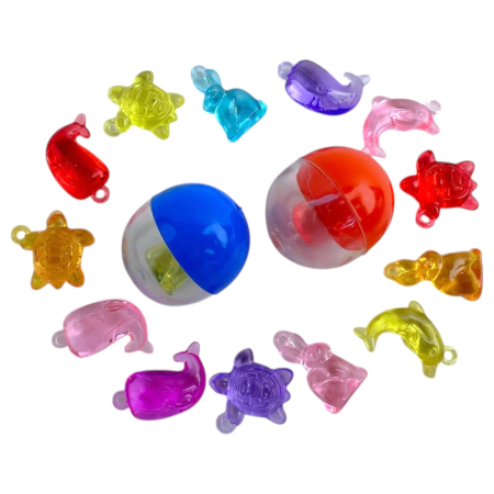 Игрушки в капсулах 34х30 мм Подвеска Морские обитатели 250 шт/уп