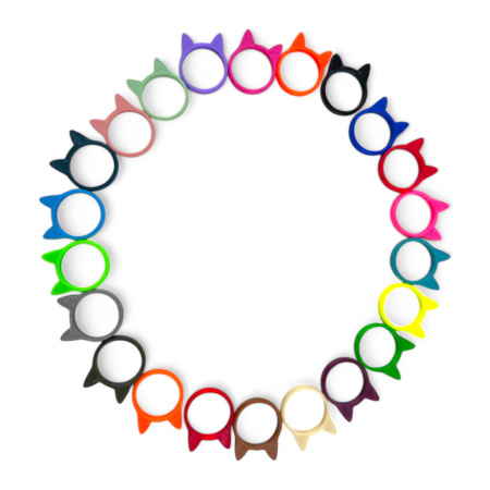 Колечки "Котики" микс 250 шт/уп