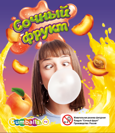 RUSGUM Сочный фрукт  24 мм 7*180 штук
