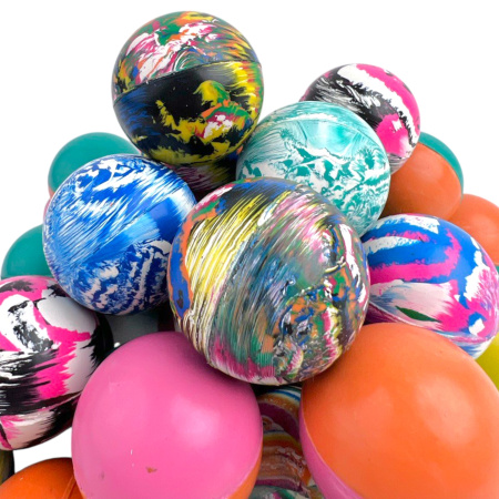 Мячи прыгуны 45 мм Супер микс ЭКОНОМ, 25 шт/уп