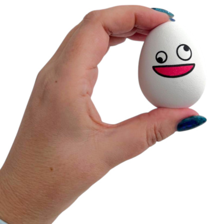 Мячи прыгуны "Яйцо белое смайлики", 55х45 мм, 30 шт/уп 