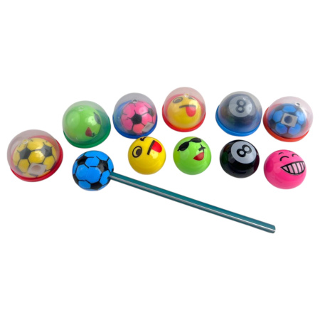 Игрушки в капсулах 45 мм Мяч-точилка 100 шт/уп (А)