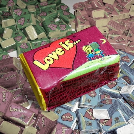 Жев. резинка Love is… Вишня-лимон (100х4,2гр) блок