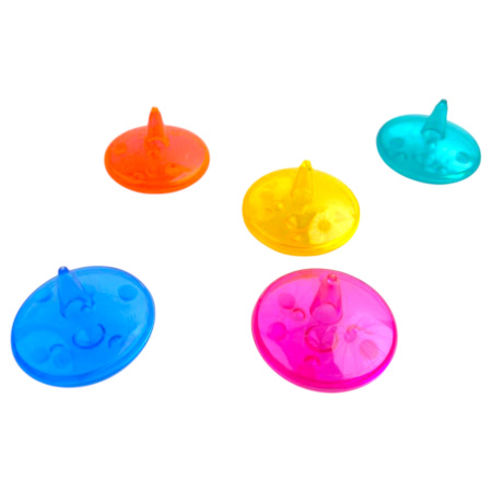 Игрушка Волчок цветной прозрачный 100 шт/уп