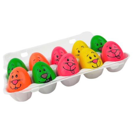 Мячи прыгуны "Яйцо цветное, животные (муляж)", 55х45 мм, 30 шт/уп