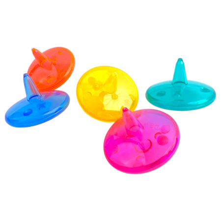 Игрушка Волчок цветной прозрачный 100 шт/уп