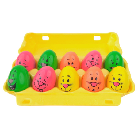 Мячи прыгуны "Яйцо цветное, животные (муляж)", 55х45 мм, 30 шт/уп