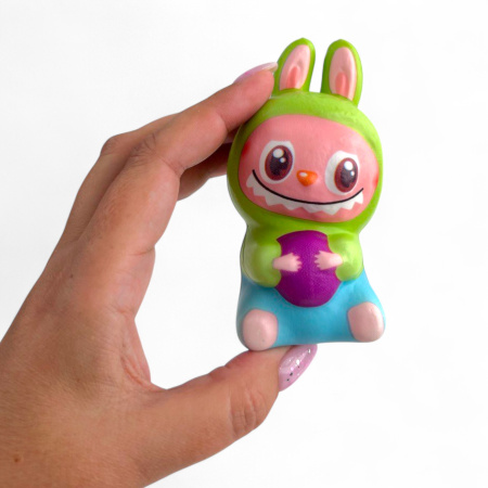 Игрушка-сквиш Лабубу, в сетке, подвес, в ассортименте, 12 шт/уп