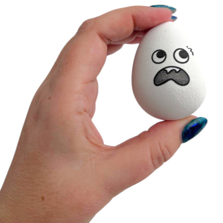 Мячи прыгуны "Яйцо белое смайлики", 55х45 мм, 30 шт/уп 