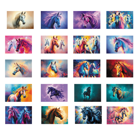 Игрушки в капсулах 34х30 мм Магниты Лошади 250 шт/уп