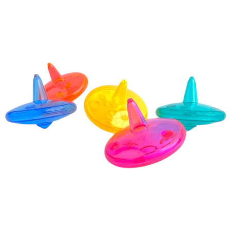 Игрушка Волчок цветной прозрачный 100 шт/уп